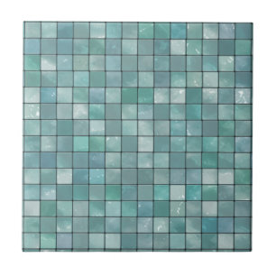 Variegated Teal Tile Pattern