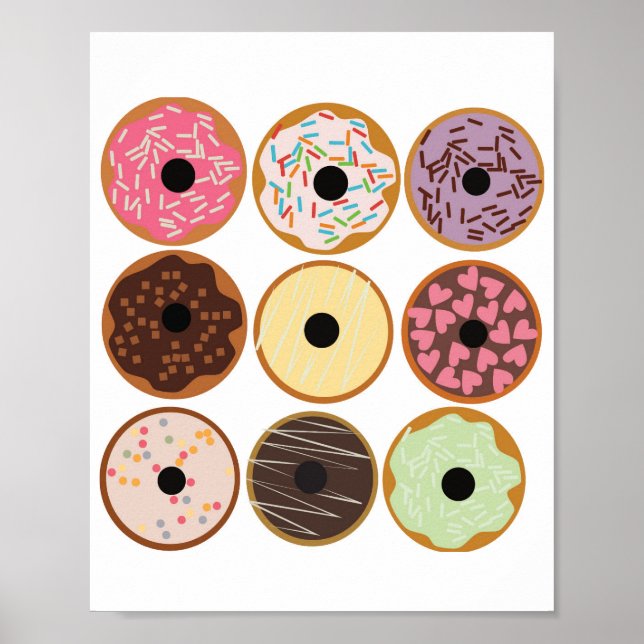 Varieties of Doughnuts Poster (Front)