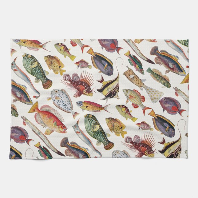 Varieties of Fish Tea Towel (Horizontal)