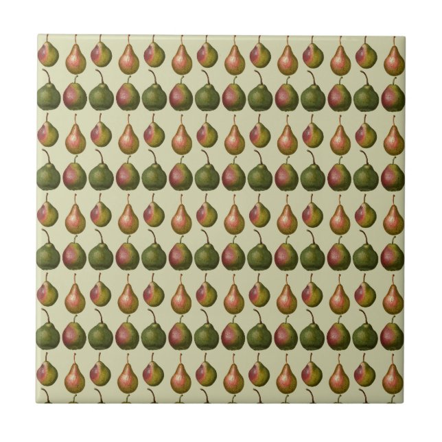 Varieties of Pears Ceramic Tile (Front)