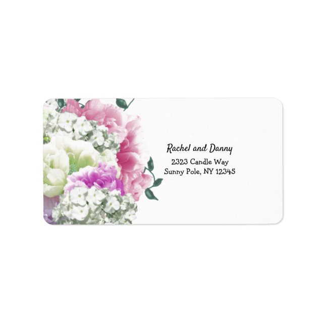 Variety Bouquet Floral Address Label (Front)