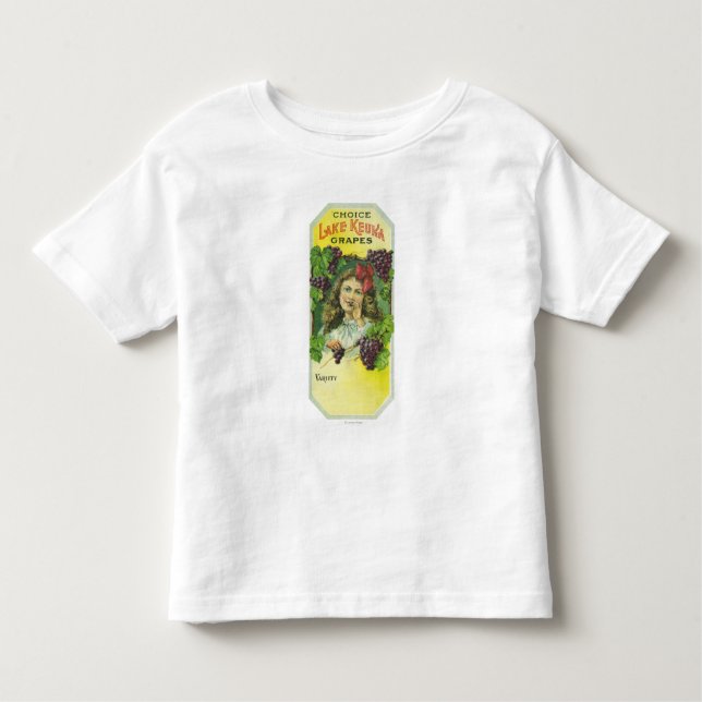 Variety Choice Lake Keuka Grapes Label Toddler T-Shirt (Front)