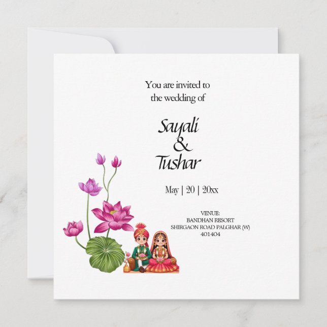 Variety model wedding invitation  (Front)