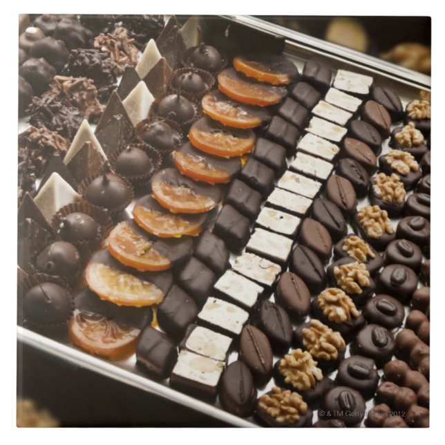 Variety of Artisanal Chocolate Pralines Tile (Front)