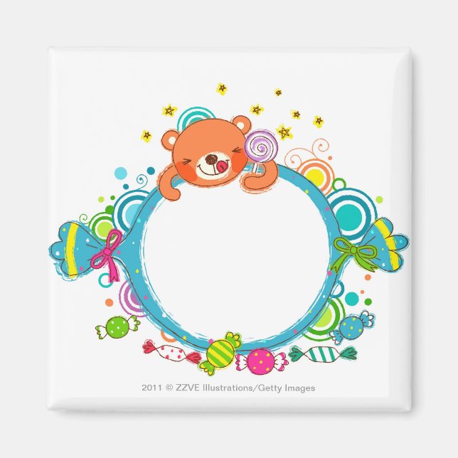 Variety of candies magnet (Front)