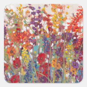 Variety of Flowers Square Sticker