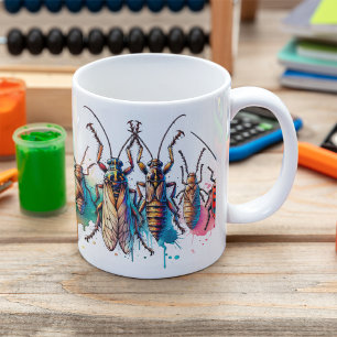 Variety of insects for outdoor and camping lovers coffee mug