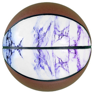 Variety of Purples and Blueish Vein Marble Look Basketball