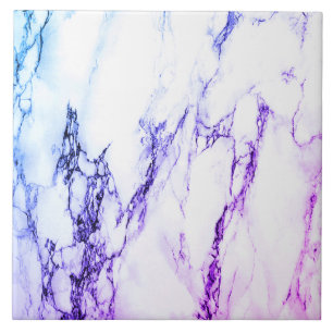 Variety of Purples and Blueish  Vein Marble Look Ceramic Tile