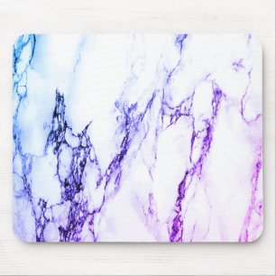Variety of Purples and Blueish Vein Marble Look Mouse Pad