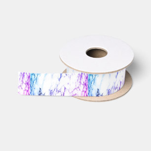 Variety of Purples and Blueish  Vein Marble Look Satin Ribbon