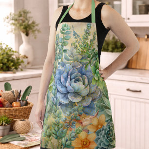 Variety Of Succulents Apron