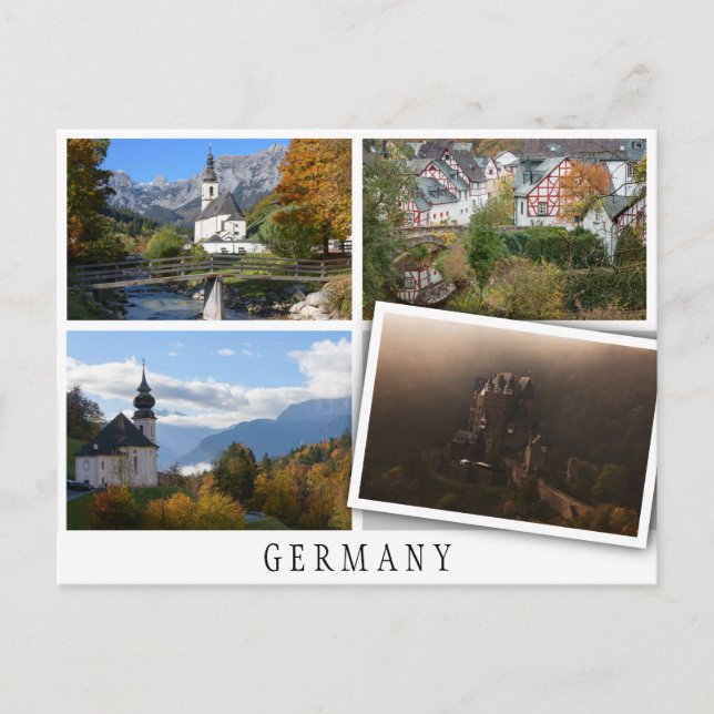 Various autumn landscapes in Germany Postcard (Front)
