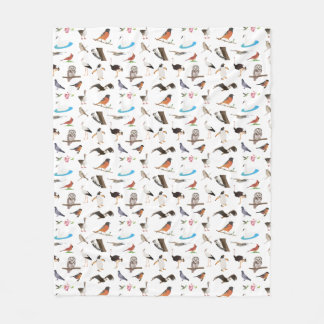 Various Birds Fleece Blanket