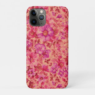 Various Blooming Flowers in Warm Pink and Purple iPhone 11 Pro Case