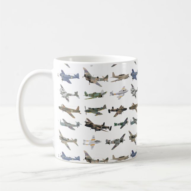 Various British WW2 Aeroplanes Coffee Mug (Left)