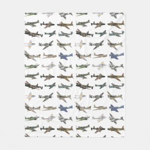 Various British WW2 Aeroplanes  Fleece Blanket