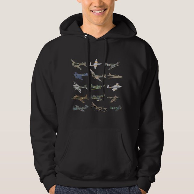 Various British WW2 Aeroplanes Hoodie (Front)