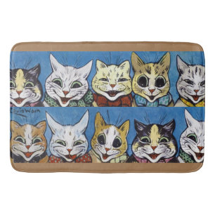 Various Cats Looking Out, Louis Wain Bath Mat