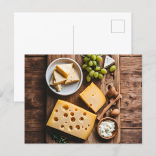 Various cheese holiday postcard