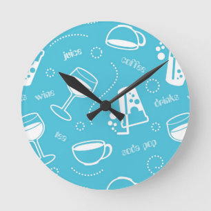 Various drinks round clock