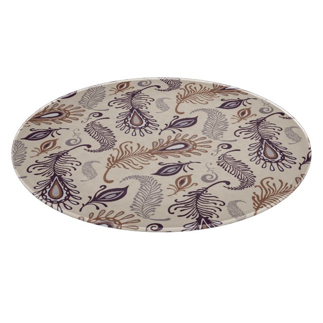 Various Feather Pattern Cutting Board (Corner)