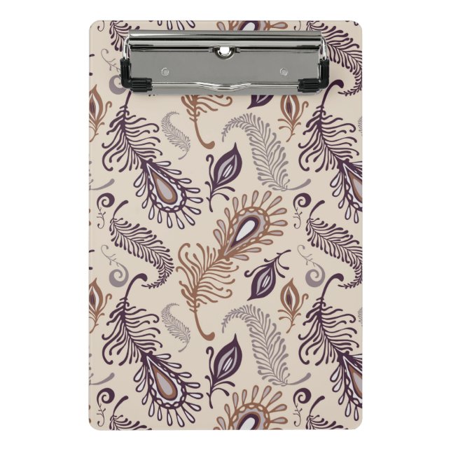 Various Feather Pattern Mini Clipboard (Front)