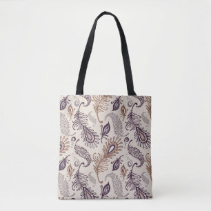 Various Feather Pattern Tote Bag