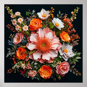 Various flowers poster
