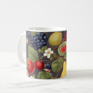 Various Fruits, Lush Leaves and Wonderful Flowers Coffee Mug