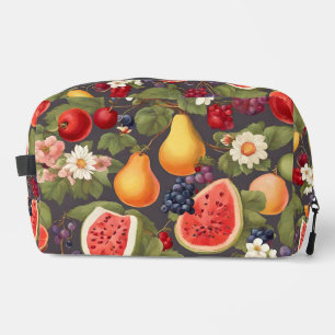 Various Fruits, Lush Leaves and Wonderful Flowers Dopp Kit