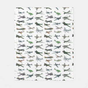 Various German WW2 Aeroplanes Fleece Blanket