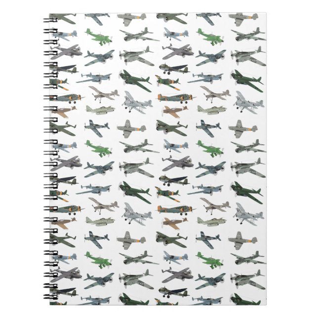 Various German WW2 Aeroplanes Notebook (Front)