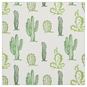 Various green cacti pattern  fabric
