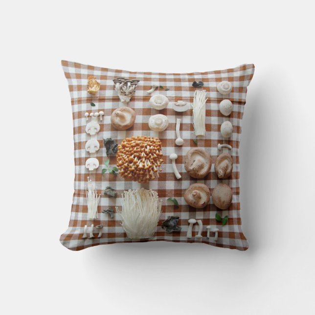 various mushrooms cushion (Front)