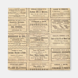 Various oil advertisements magnet