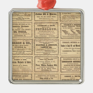 Various oil advertisements metal tree decoration