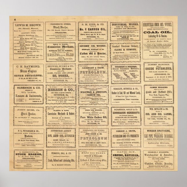 Various oil advertisements poster (Front)