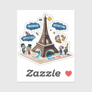 Various Places: Coffee in Paris Sticker #2