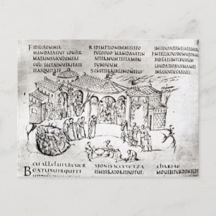 Various scenes illustrating a psalm postcard