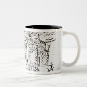 Various scenes illustrating a psalm Two-Tone coffee mug