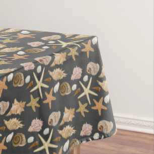 Various seashells pattern tablecloth
