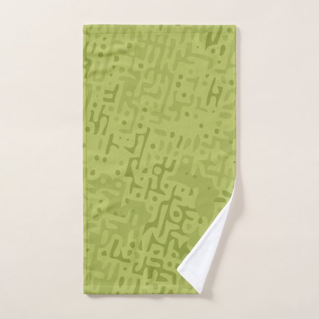 Various shades of green hand towel (Hand Towel)