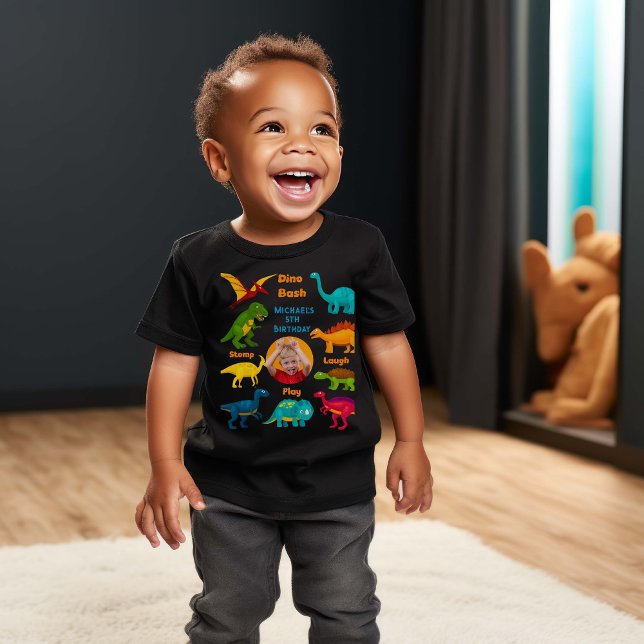 Various Species of Colourful Dinosaurs  Baby T-Shirt (Creator Uploaded)