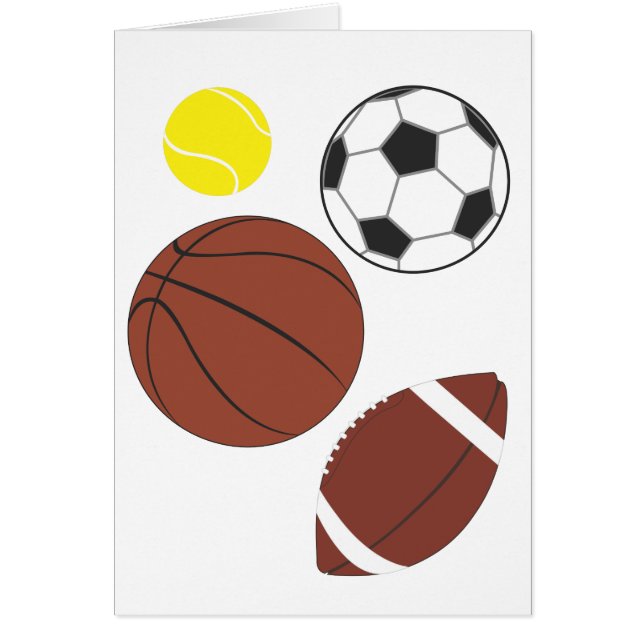 Various Sports Balls Card (Front)