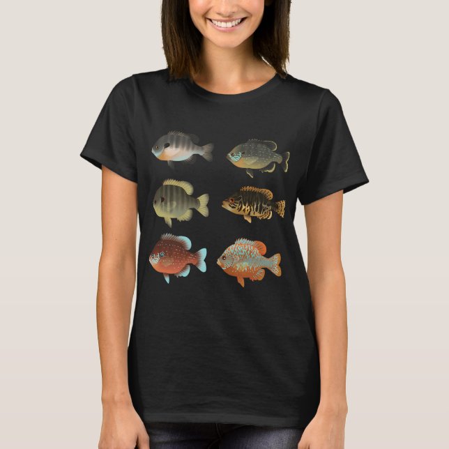 Various Sunfish (Lepomis sp.) Pack T-Shirt (Front)