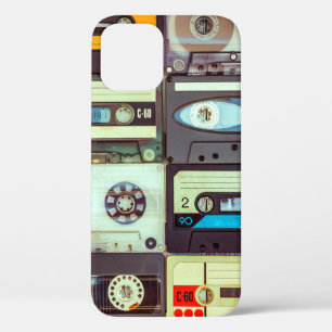 Various vintage audio cassettes iPhone 12 case