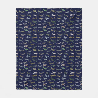 Various WW2 Airplanes Fleece Blanket