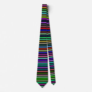 Variously Coloured Stripes Pattern Tie