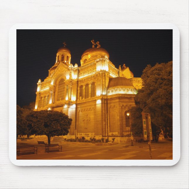 Varna Cathedral At Night Mouse Pad (Front)